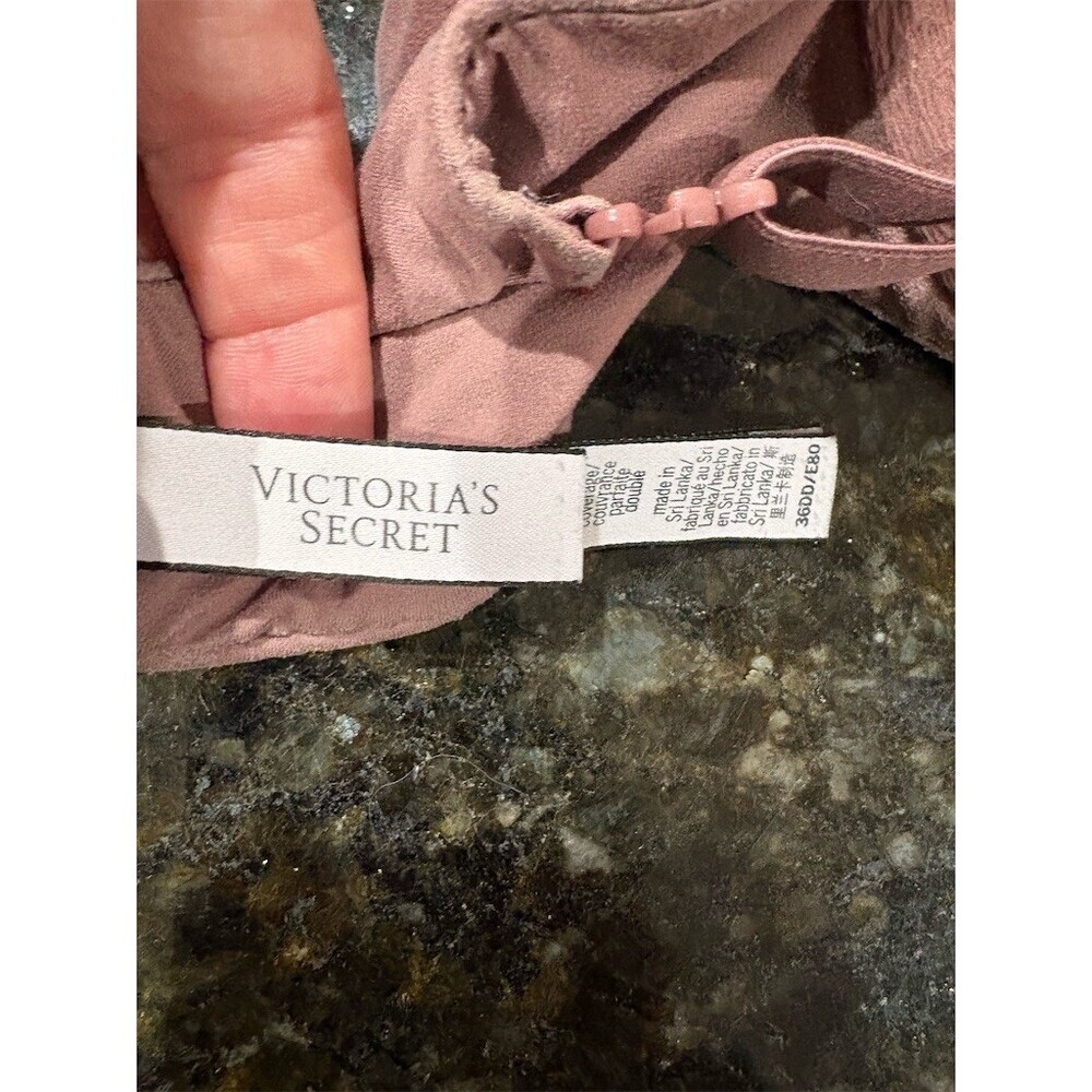 Victoria's Secret T-Shirt Bra Womens 36DD Maroon Underwire Lightly Lined - Picture 9 of 12